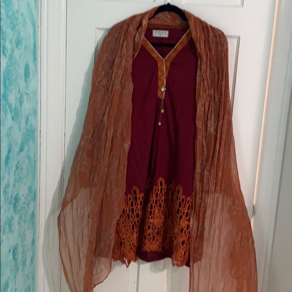 Stitched lawn Indian/ Pakistani suit from Maria b